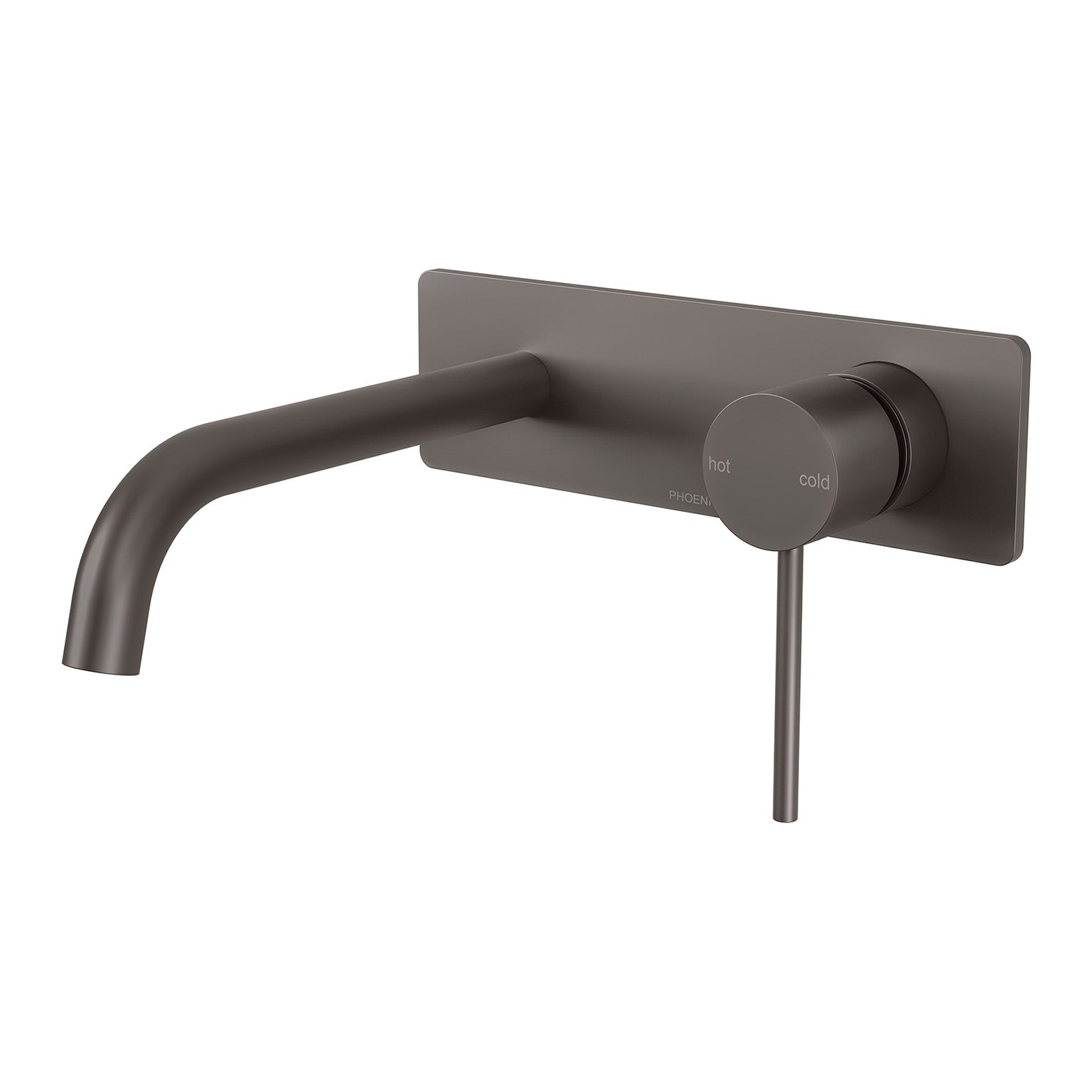 PHOENIX VIVID SLIMLINE WALL BASIN MIXER SET 180MM GUN METAL