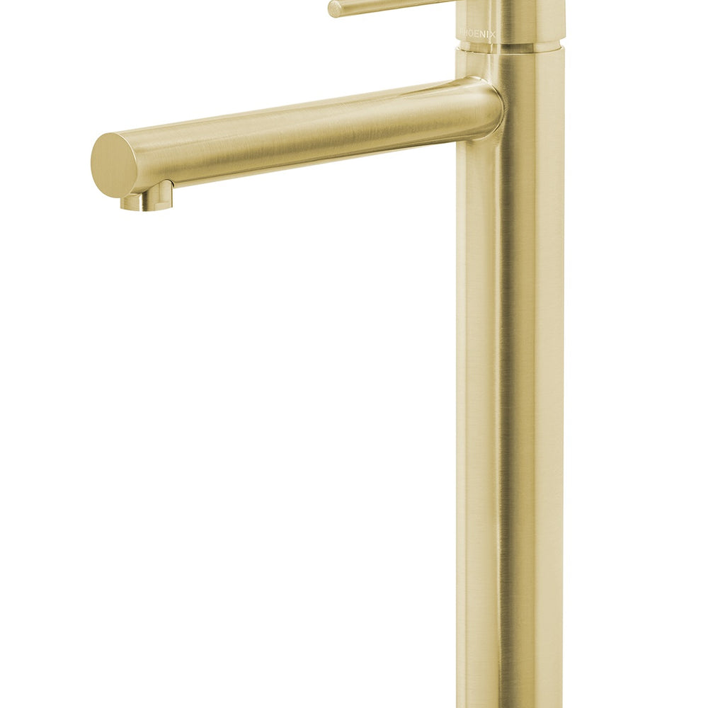 PHOENIX VIVID SLIMLINE VESSEL MIXER 289MM BRUSHED GOLD