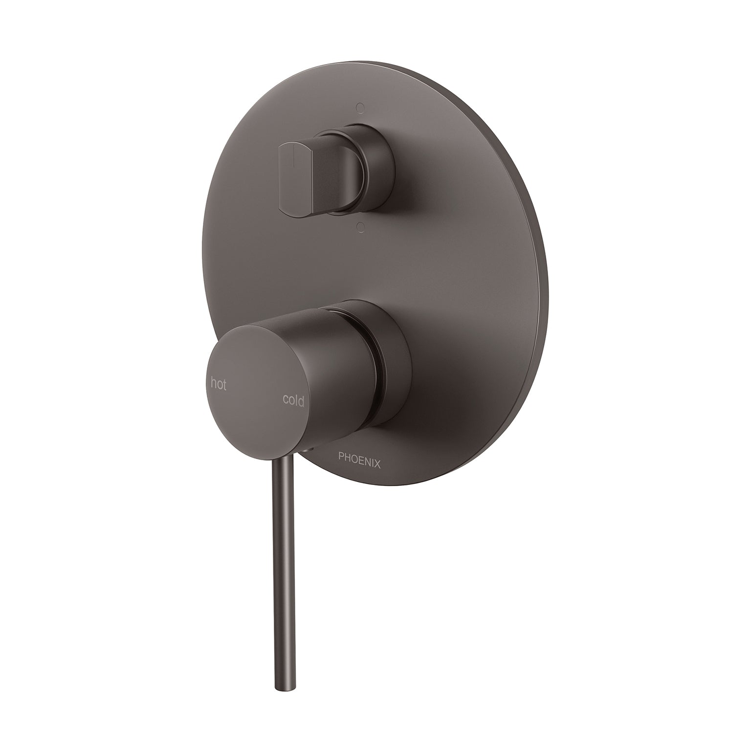 PHOENIX VIVID SLIMLINE SHOWER BATH DIVERTER MIXER 130MM GUN METAL
