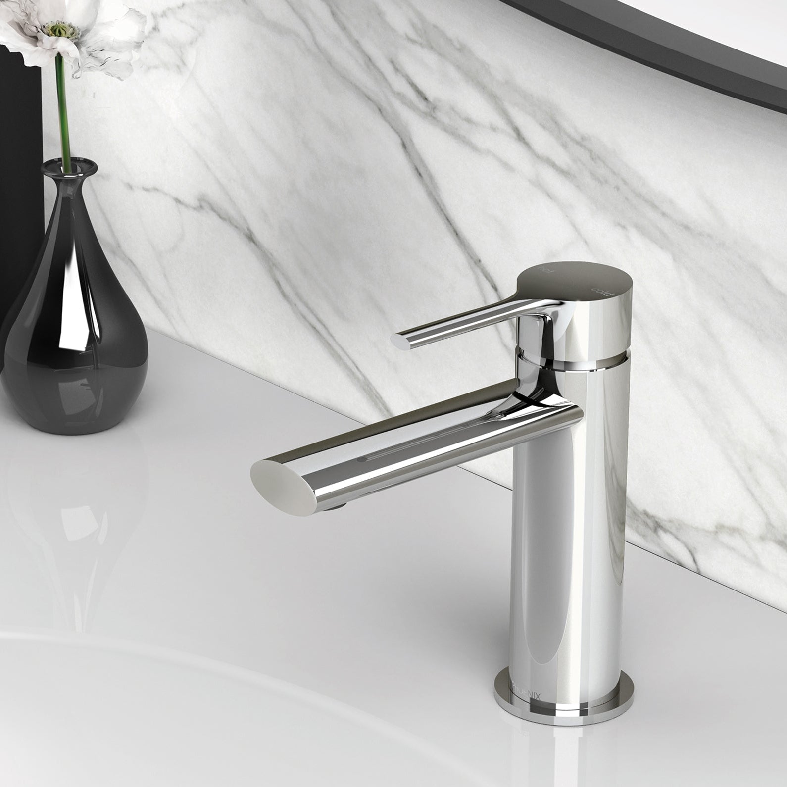 PHOENIX VIVID SLIMLINE LEAD FREE OVAL BASIN MIXER CHROME