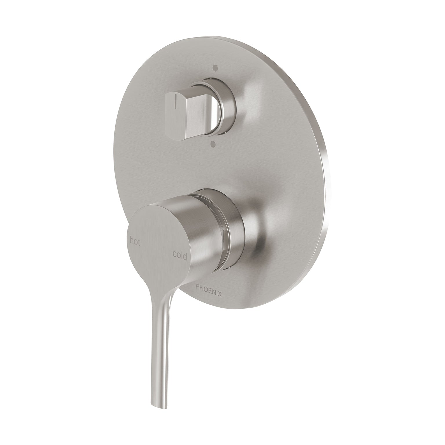 PHOENIX VIVID SLIMLINE OVAL SHOWER / BATH DIVERTER MIXER BRUSHED NICKEL