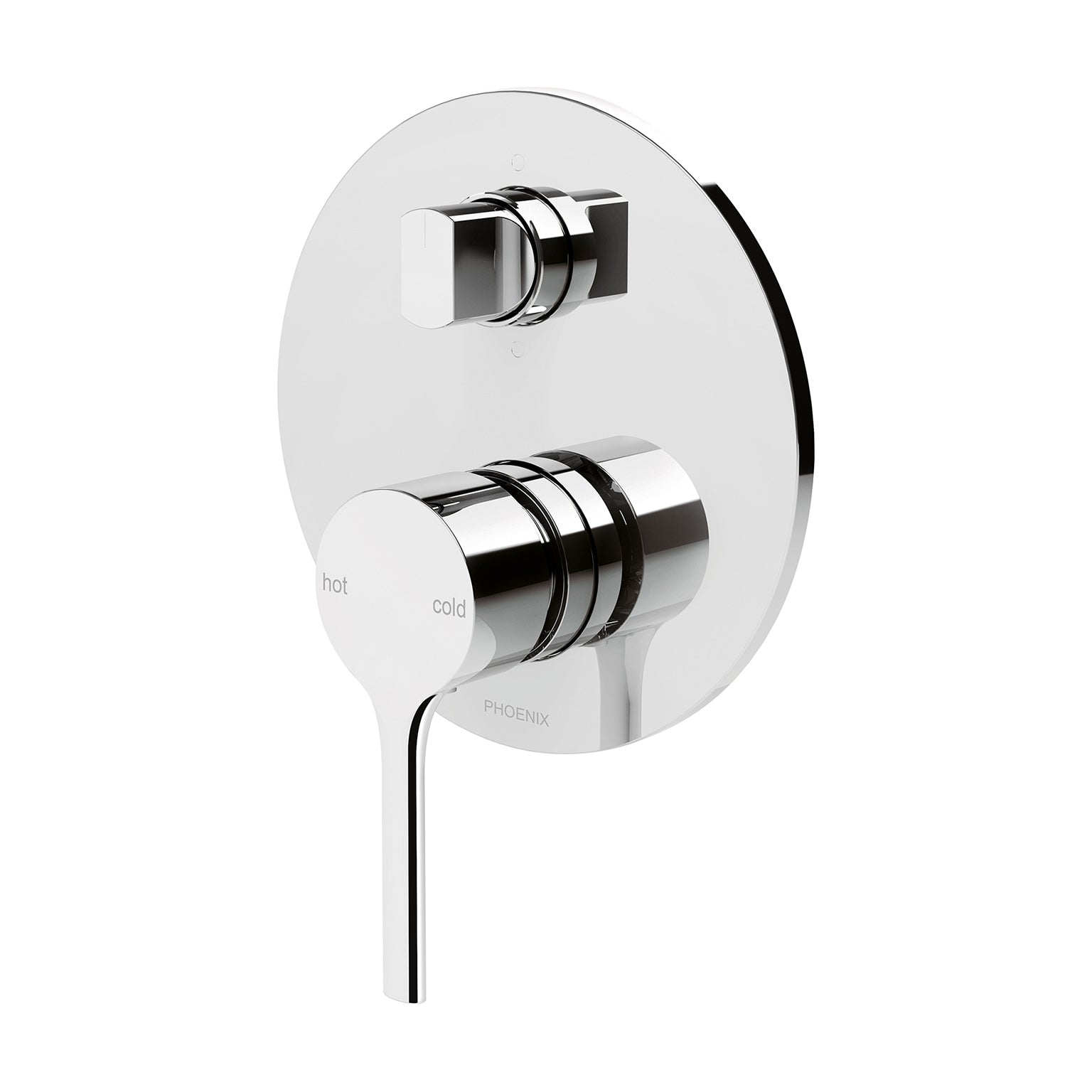PHOENIX VIVID SLIMLINE OVAL SHOWER / BATH DIVERTER MIXER 130MM CHROME