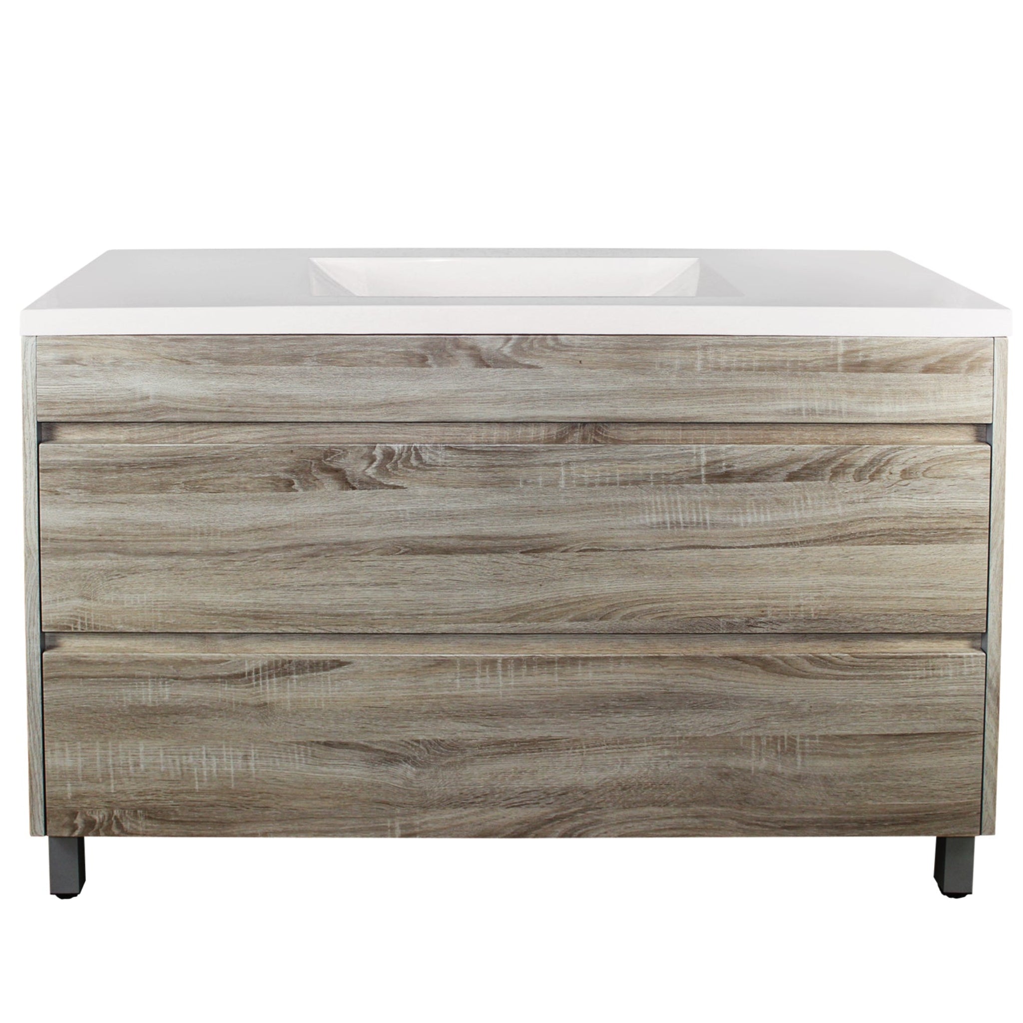 POSEIDON QUBIST WHITE OAK 1200MM FLOOR STANDING VANITY