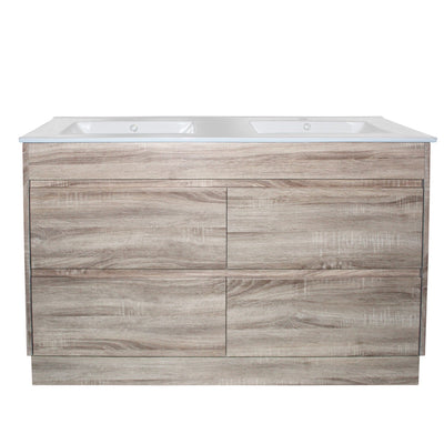 POSEIDON QUBIST WHITE OAK FREE STANDING VANITY 1490MM