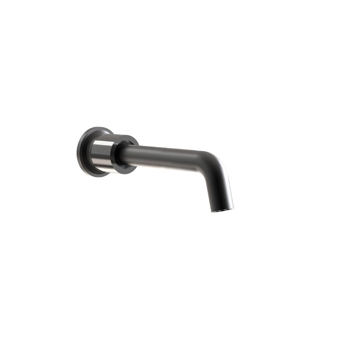 FELTON TATE WALL MOUNTED SPOUT BLACK AND GLOSS BLACK 180MM