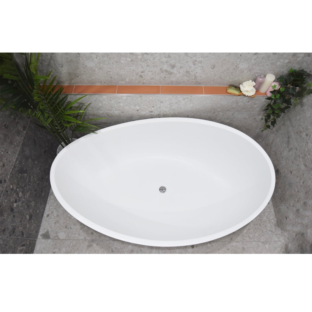 ENFLAIR WAVE FREESTANDING BATHTUB MATTE WHITE 1800MM