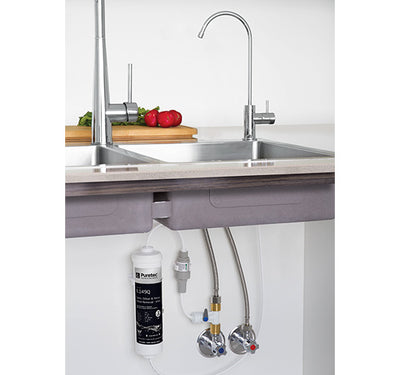 PURETEC HIGH LOOP DESIGNER FAUCET WITH SLIM FILTER, 1 MICRON