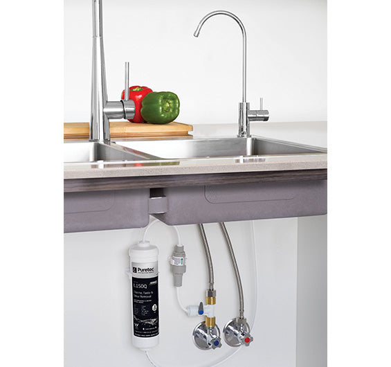 PURETEC HIGH LOOP DESIGNER FAUCET WITH SLIM FILTER 1 MICRON FOR RURAL WATER