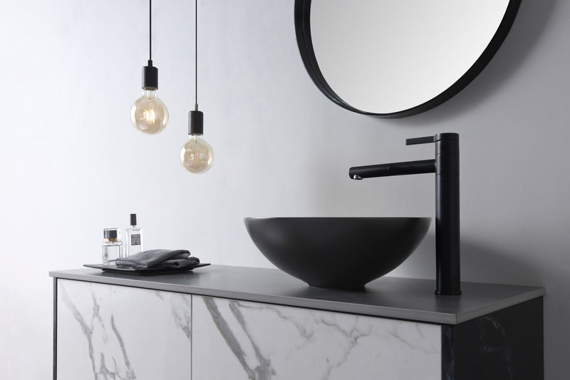 XENIA ARGYLE MATTE BLACK BASIN 405MM