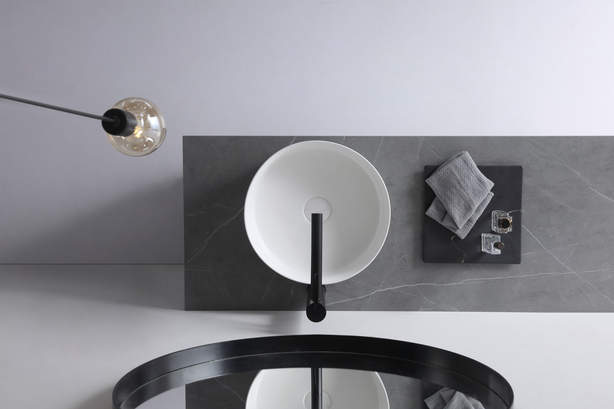 XENIA DOVE BASIN MATTE WHITE 360MM