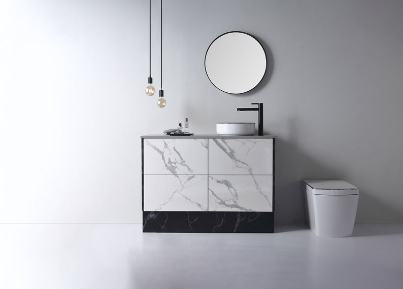 XENIA DOVE WHITE WITH BLACK EDGE BASIN 360MM
