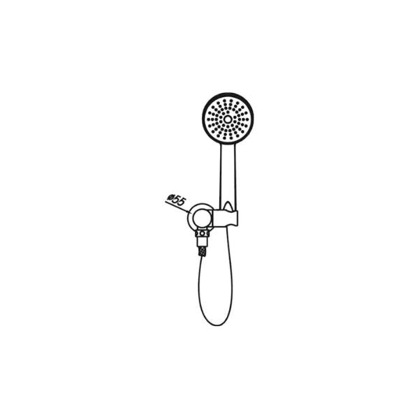 HELLYCAR CHRIS HAND SHOWER ON BRACKET MATTE BLACK