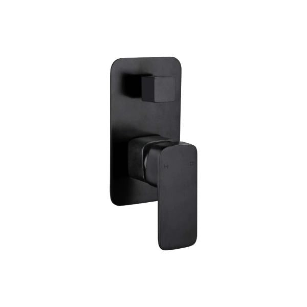 HELLYCAR ELEGANT WALL MIXER WITH DIVERTER BLACK 35MM