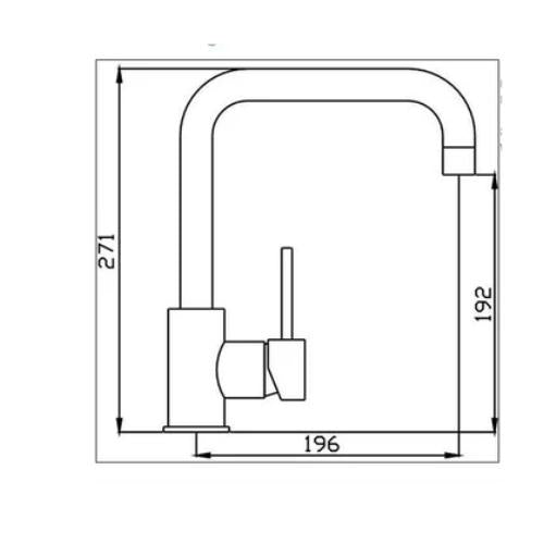 HELLYCAR IDEAL SINK MIXER 35MM BRUSHED NICKEL