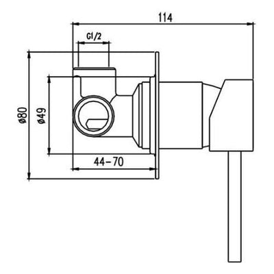 HELLYCAR IDEAL WALL MIXER CHROME