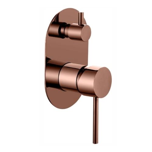 HELLYCAR IDEAL WALL MIXER WITH DIVERTER ROSE GOLD 35MM