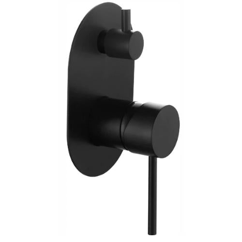 HELLYCAR IDEAL WALL MIXER WITH DIVERTER BLACK 35MM