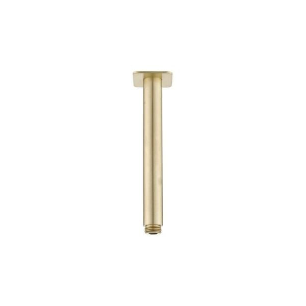 HELLYCAR LIMPID CEILING SHOWER ARM BRUSHED GOLD 100MM, 200MM, 300MM AND 400MM