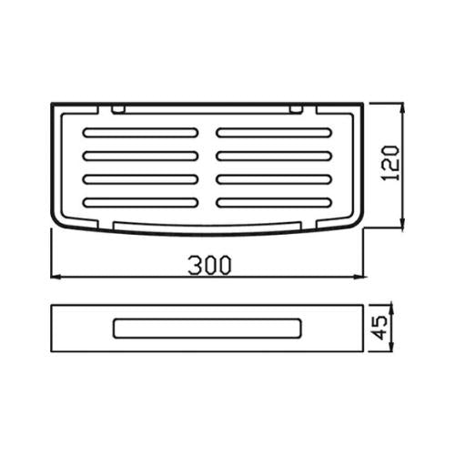 HELLYCAR UNIVERSAL STAINLESS STEEL SHELF CHROME