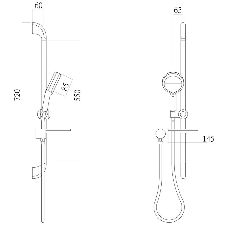 PHOENIX IVY RAIL SHOWER CHROME