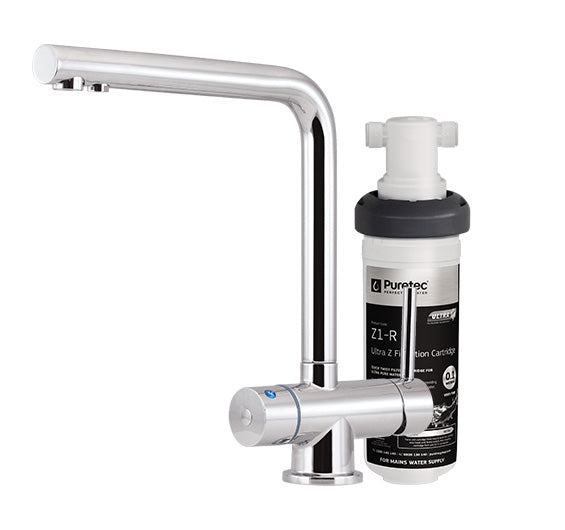 PURETEC LEAD FREE TRIPLA T6 FAUCET WITH QUICK-TWIST FILTER 0.1 MICRON
