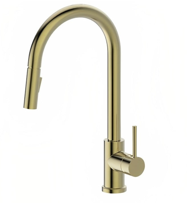 INSPIRE PULL OUT KITCHEN MIXER BRUSHED GOLD