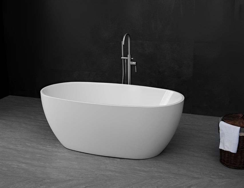 INSPIRE VINNY EGG-SHAPED FREESTANDING BATHTUB GLOSS WHITE (AVAILABLE IN 1500MM AND 1700MM)