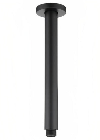 INSPIRE CEILING SHOWER ARM ROUND 200MM BLACK