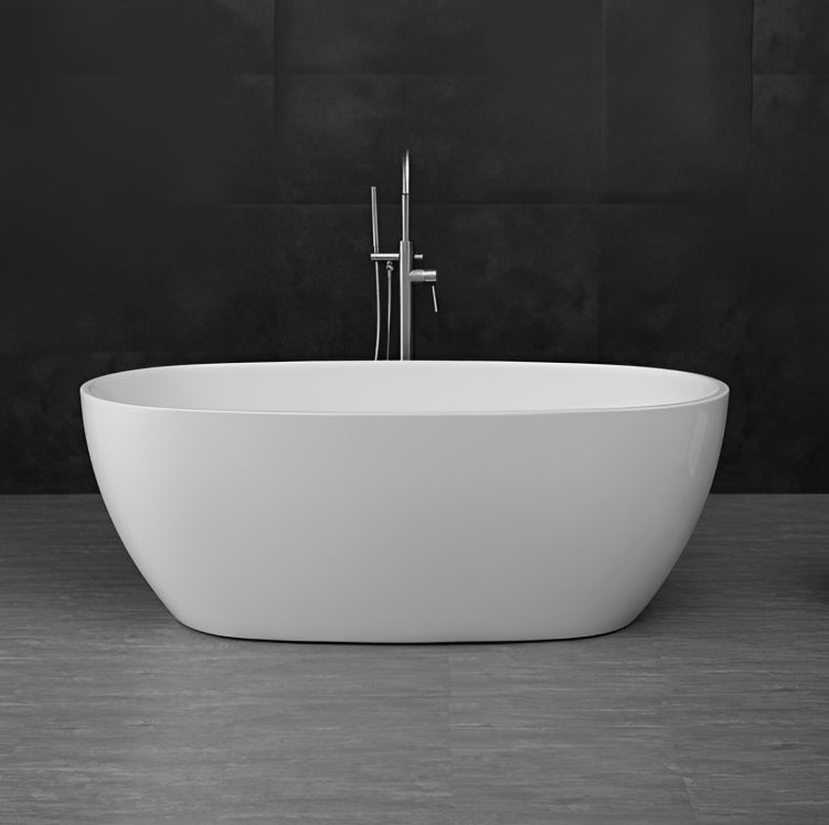 INSPIRE VINNY EGG-SHAPED FREESTANDING BATHTUB MATTE WHITE (AVAILABLE IN 1500MM AND 1700MM)