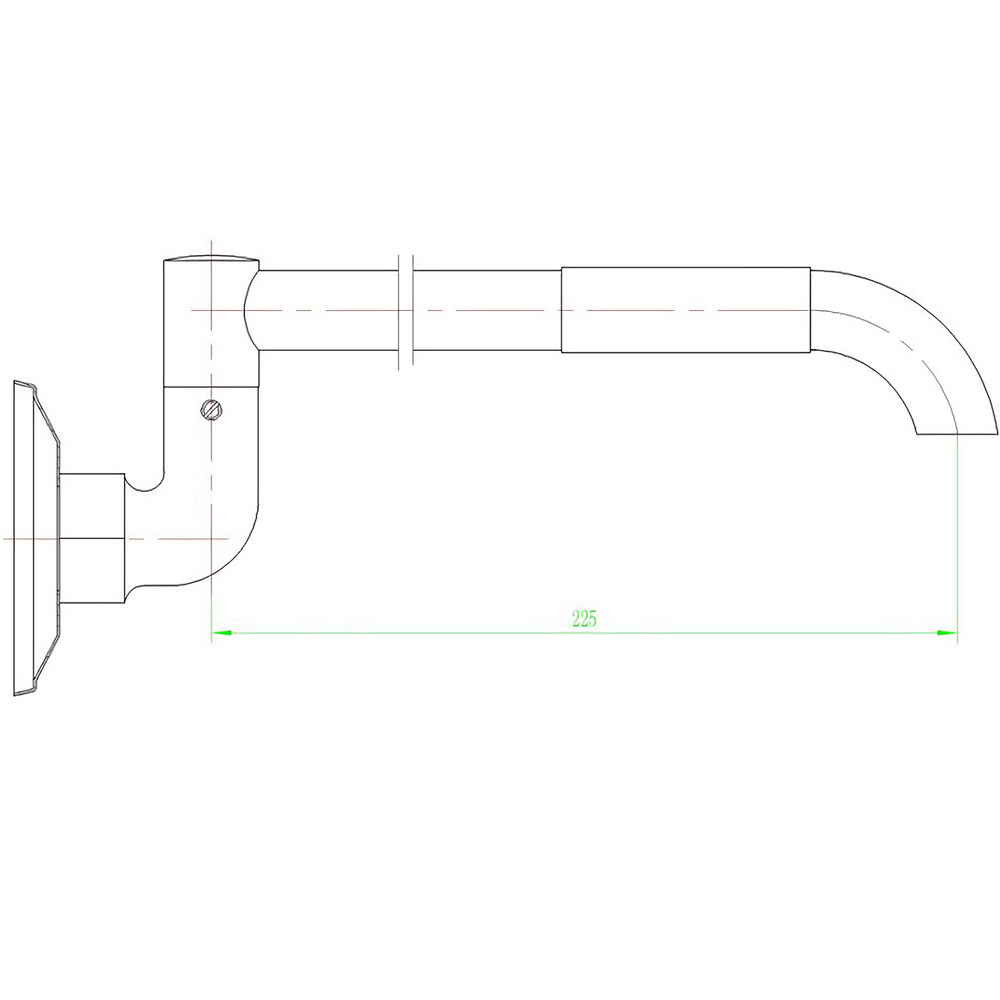 INSPIRE LAUNDRY SPOUT 225MM CHROME