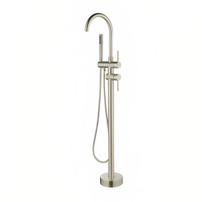 INSPIRE PAVIA FREE STANDING BATH MIXER BRUSHED NICKEL