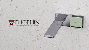 PHOENIX ZIMI WALL BASIN / BATH MIXER SET 200MM BRUSHED NICKEL