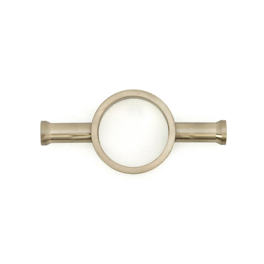 RADIANT HEATING ROUND HOOK ACCESSORY FOR VERTICAL TOWEL RAIL BRUSHED NICKEL 110MM