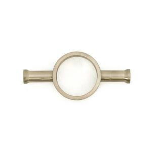 RADIANT HEATING ROUND HOOK ACCESSORY FOR VERTICAL TOWEL RAIL BRUSHED NICKEL 110MM