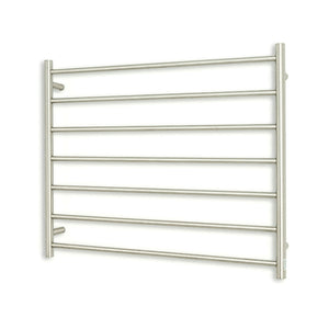 RADIANT HEATING 7-BARS ROUND HEATED TOWEL RAIL BRUSHED SATIN 900MM