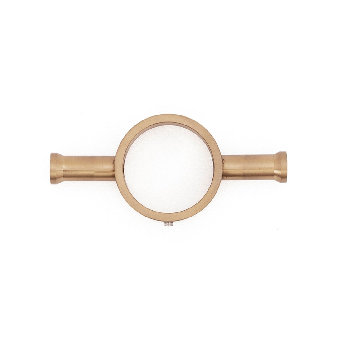 RADIANT HEATING ROUND HOOK ACCESSORY FOR VERTICAL TOWEL RAIL CHAMPAGNE 110MM