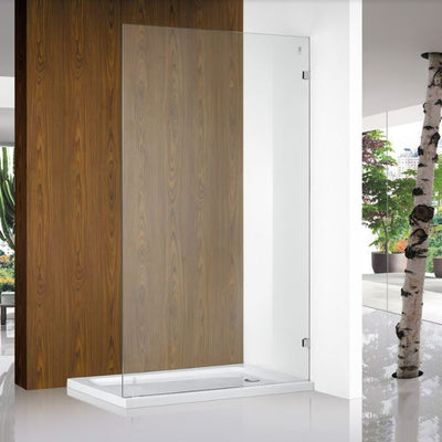 COVEY FRAMELESS WALK IN SINGLE PANEL SHOWER SCREEN CHROME