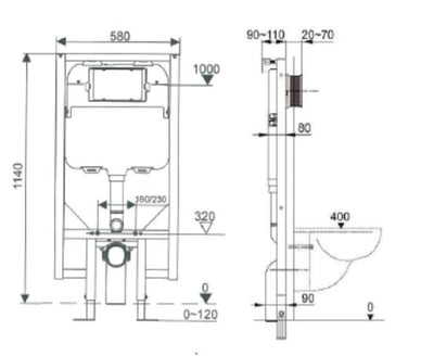 AXENT WALL HUNG CISTERN