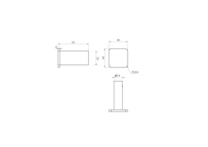 LINKWARE GABE ROBE HOOK – MATTE BLACK