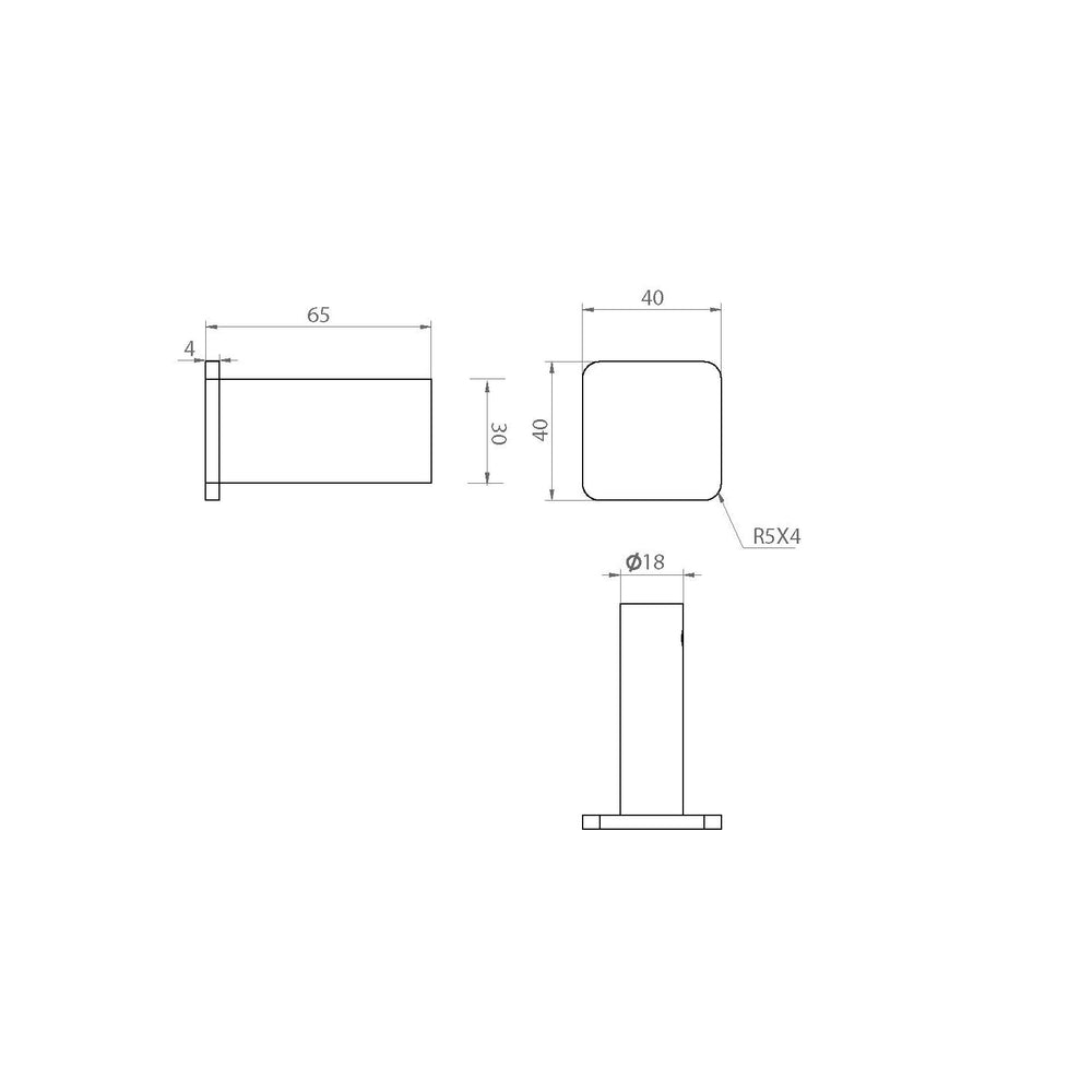LINKWARE GABE ROBE HOOK – GUN METAL