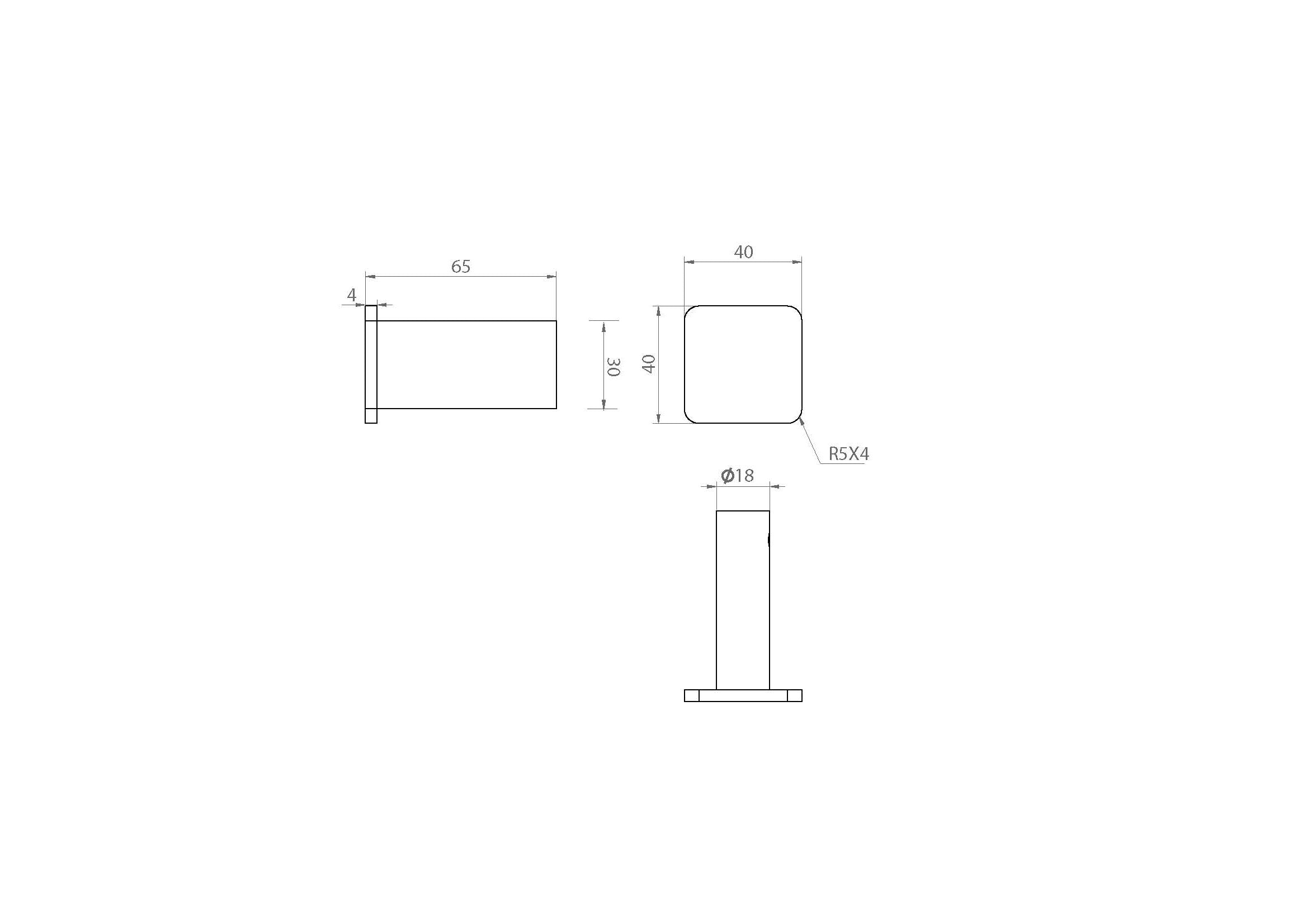 LINKWARE GABE ROBE HOOK – GUN METAL