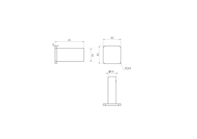 LINKWARE GABE ROBE HOOK – BRUSHED NICKEL
