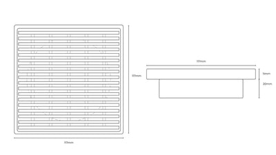 GRATES2GO SLIMLINE UPVC POINT DRAIN WITH WEDGE WIRE GRATE GREY 117MM