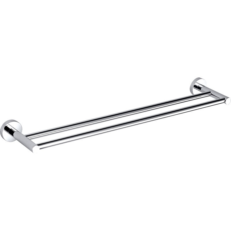 IKON OTUS DOUBLE NON-HEATED TOWEL RAIL BRUSHED NICKEL 600MM AND 750M