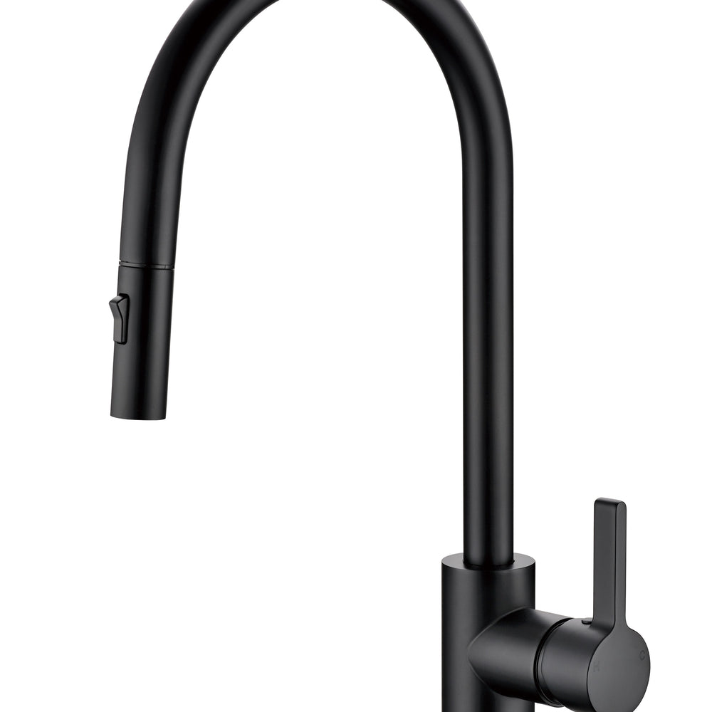 IKON OTUS LEAD FREE PULL-OUT SINK MIXER 405MM MATTE BLACK