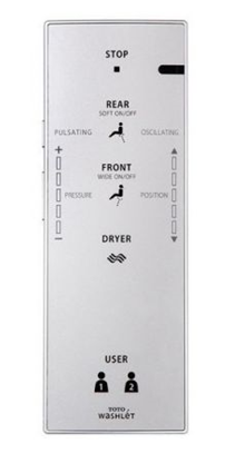 TOTO WASHLET W/ REMOTE CONTROL AND INSPIRE AUTOLID WALL HUNG RIMLESS TOILET PACKAGE D-SHAPE GLOSS WHITE