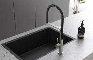 PHOENIX VIDO FLEXIBLE HOSE SINK MIXER 450MM BRUSHED NICKEL