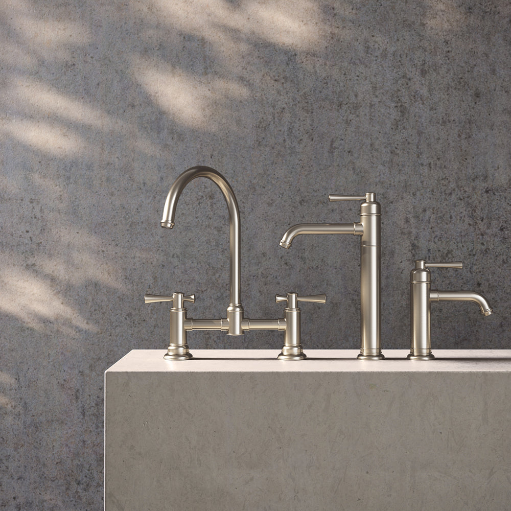 PHOENIX CROMFORD EXPOSED LEAD FREE SINK SET 325MM BRUSHED NICKEL