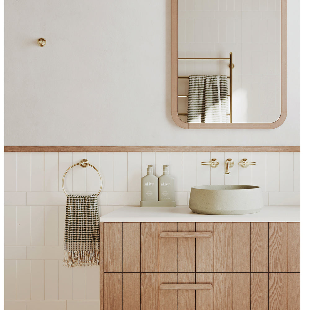 PHOENIX CROMFORD HAND TOWEL HOLDER BRUSHED GOLD 208MM