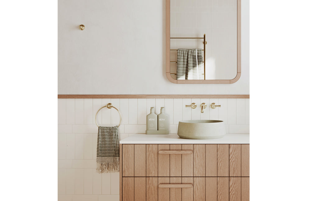PHOENIX CROMFORD HAND TOWEL HOLDER BRUSHED GOLD 208MM